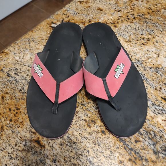 Rare Vuarnet Men's Flip Flops Size 9.5 Black & Pink - ID: Vuarnet - Picture 6 of 9
